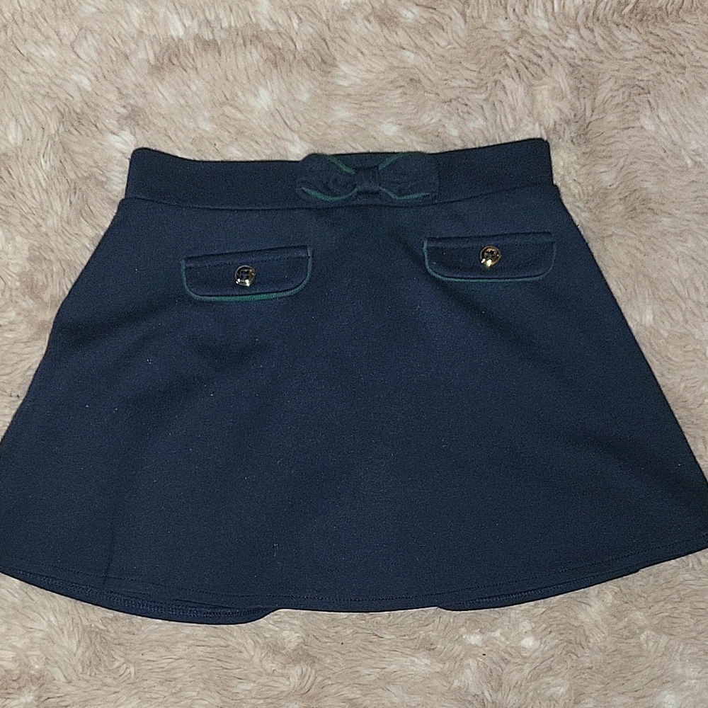 Gymboree Navy Skort with Bow and Button Details